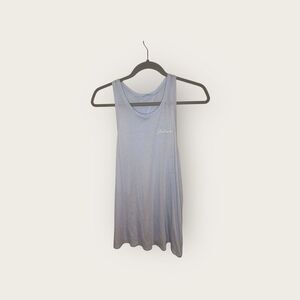 Lululemon Embroidered Open Back Tank Baby Blue Size 6